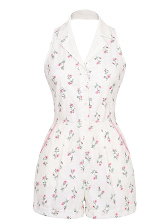 [Pre-Sale] White 1960s Vintage Retro Jumpsuit
