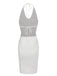 White 1960s Knitted Halter Dress Cover-Up, vintage dress, retro fashion - perfect for women who love vintage and retro fashion