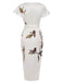 White 1960s Floral Vintage Classic Dress 2