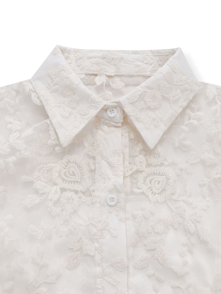 White 1960s Solid Pure Cotton Lace Dress - vintage dress, retro fashion, pure white