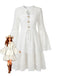 White 1950s Floral Lace Vintage Dress 2