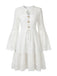 White 1950s Floral Lace Vintage Dress 3
