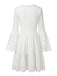 White 1950s Floral Lace Vintage Dress 4