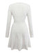 White 1970s Bow Decor Knit Sweater Dress - vintage dress, retro fashion, pure white