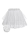 [Pre-Sale] White 1950s Lace Double-Layered Ruffled Tulle Cover-Up