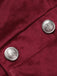 Wine Red 1930s Solid Suede Lapel Long Coat, vintage coat, retro outerwear - perfect for women who love vintage and retro fashion