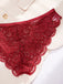Wine Red 1950s Floral Lace Lingerie Set - vintage fashion, retro style, elegant red