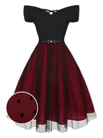 1950s Polka Dots Drop Shoulder | 1950s | vintage dress, retro fashion