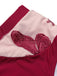 She's wearing Wine Red 1950s Spaghetti Strap Butterflies Swimsuit and the whole beach remembers the 1950s