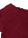 Wine Red 1960s Off-Shoulder Flare-Sleeve Knitted Top - vintage fashion, retro style, elegant red