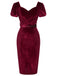 She slips into this Wine Red 1960s Solid Belt Lantern Dress and suddenly it's a 1960s daydream