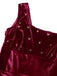 Wine Red 1960s Velvet Elk Bow Dress, vintage dress, retro fashion - perfect for women who love vintage and retro fashion