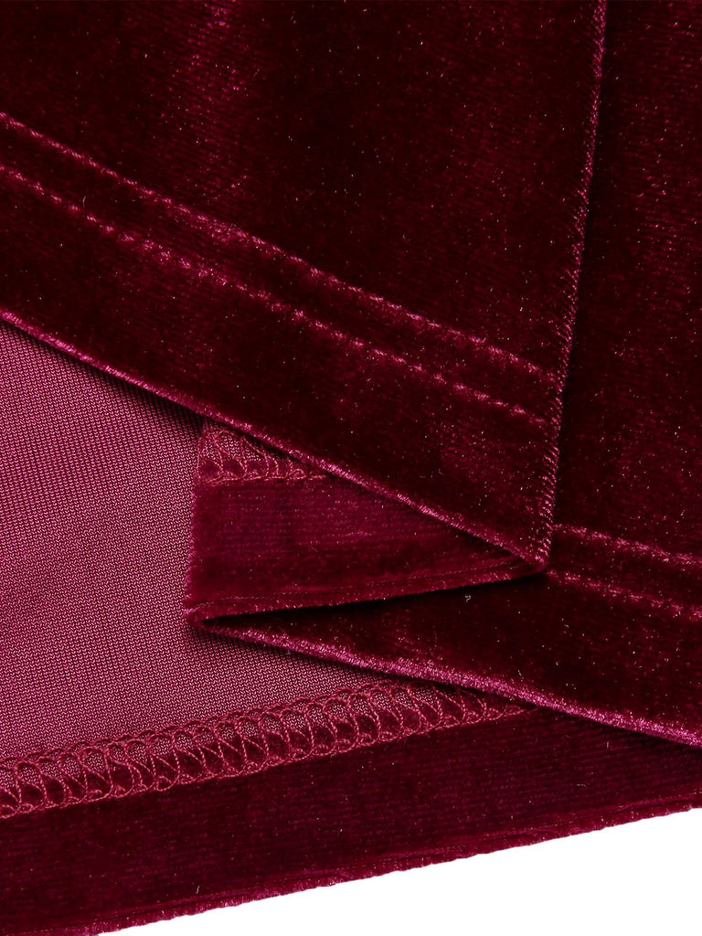 Wine Red 1960s Velvet Elk Bow Dress, vintage dress, retro fashion - perfect for women who love vintage and retro fashion