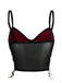 Wine Red 1970s Bat Spider Web Lace Camisole, vintage fashion, retro style - perfect for women who love vintage and retro fashion