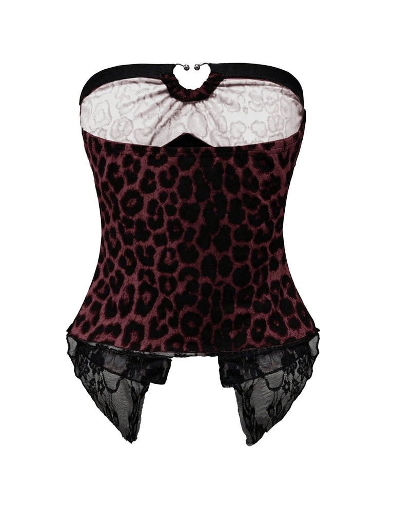 Wine Red 1970s Lace Cami Classic Top 2
