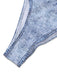Y2K Denim Print Halter Cut-Out One-Piece Swimsuit - vintage swimsuit, pin-up style