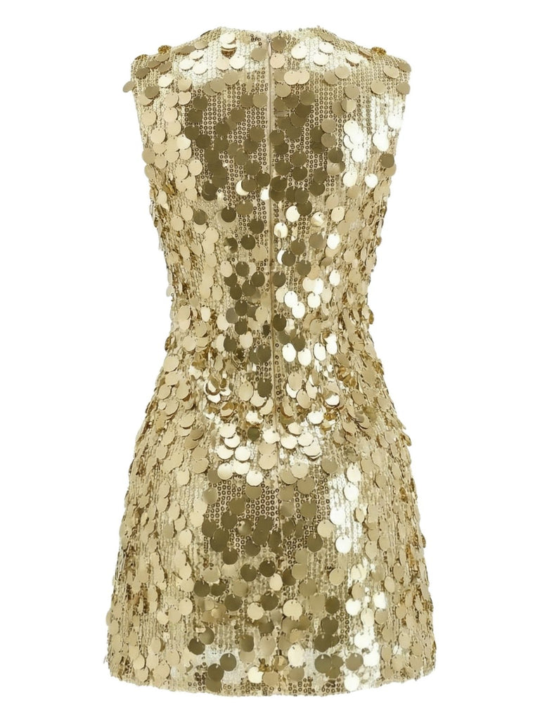Y2k Sequin Disco Sleeveless Party Dress - vintage dress, retro fashion