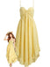Yellow 1930s Gingham Spaghetti Strap Backless Ruffled Midi Dress - vintage dress, retro fashion for vintage lovers