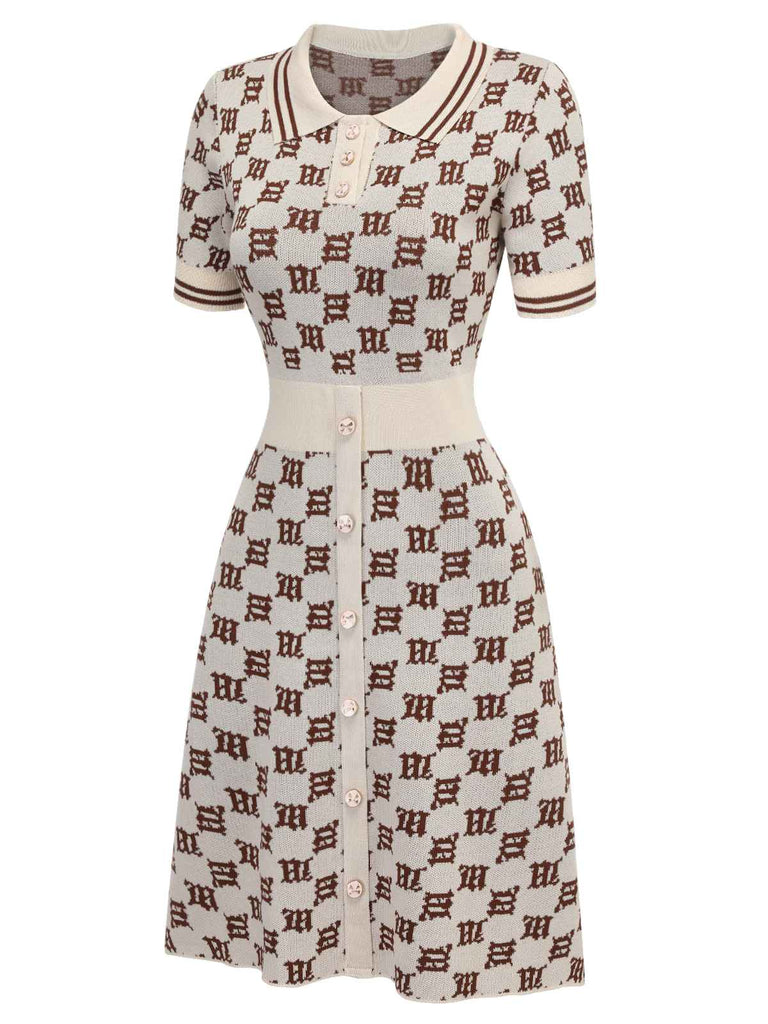 Yellow 1940s Lapel Plaid Buttoned Dress: timeless style reimagined
