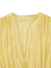 Yellow 1940s Puff Sleeve Button-Down Midi Dress - vintage dress, retro fashion