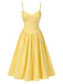 Yellow 1940s Solid Corset Spaghetti Straps Dress, vintage dress, retro fashion - perfect for women who love vintage and retro fashion