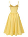Yellow 1940s Solid Corset Spaghetti Straps Dress, vintage dress, retro fashion - perfect for women who love vintage and retro fashion