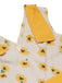 Yellow 1940s V-Neck Sunflower Patchwork Jumpsuit: timeless style reimagined