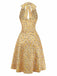 Yellow 1940s Vintage Retro Dress 3
