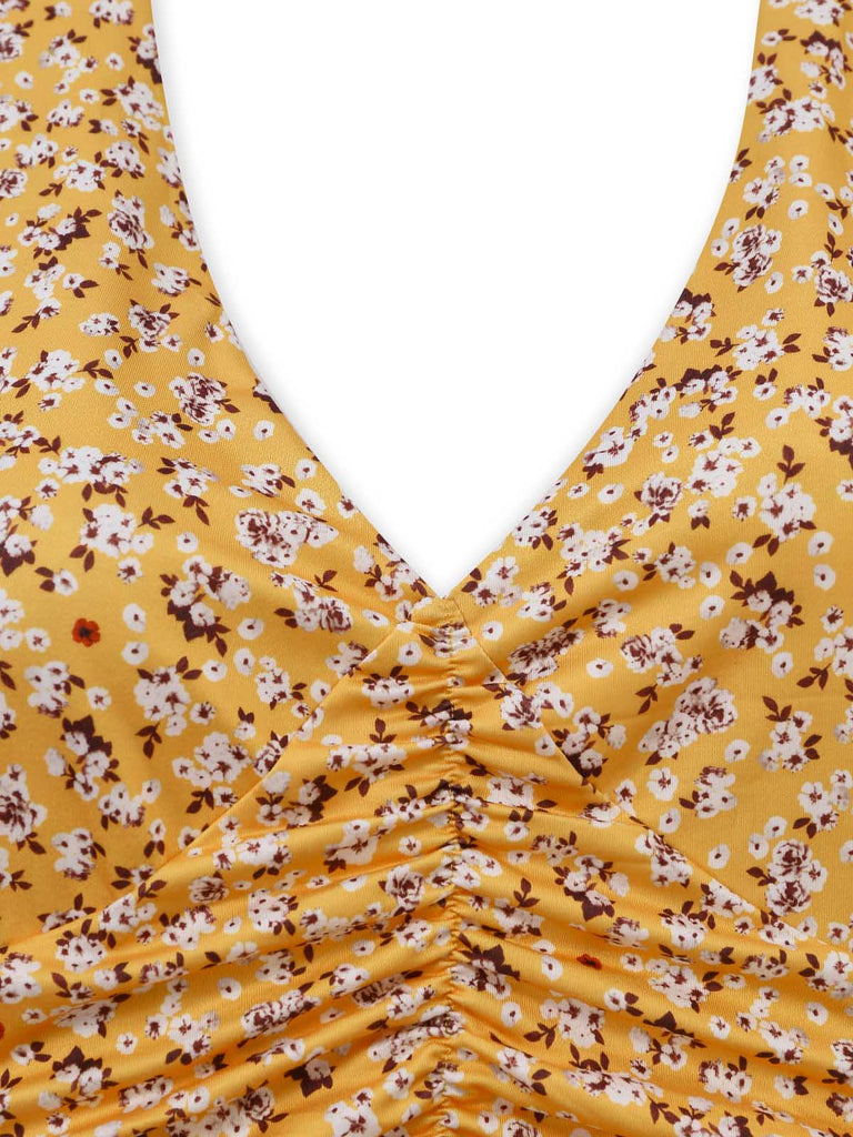 Yellow 1940s Vintage Retro Dress 4