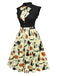 Yellow 1950s Halloween Bow Lapel Dress, vintage dress, retro fashion, rockabilly, pin-up fashion - perfect for women who love vintage and retro fashion