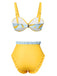 1950s Ruffled Hem Banana Bikini | 1950s | vintage swimsuit, retro beachwear