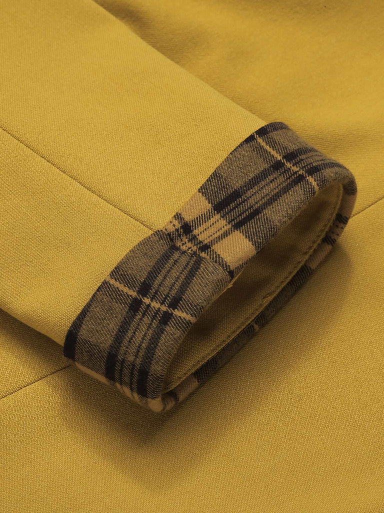 Yellow 1950s Solid Button Short Coat, vintage coat, retro outerwear - perfect for women who love vintage and retro fashion