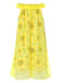 [Pre-Sale] Yellow 1950s Sunflower Boat Neck Tulle Nightdress, vintage dress, retro fashion, rockabilly, pin-up fashion - perfect for women who love vintage and retro fashion