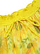 [Pre-Sale] Yellow 1950s Sunflower Boat Neck Tulle Nightdress, vintage dress, retro fashion, rockabilly, pin-up fashion - perfect for women who love vintage and retro fashion