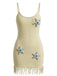 Yellow 1960s Knit Pearl Cover-Up 3