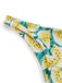 Yellow 1970s Kiwi Print Bandeau Bikini Set | vintage swimwear, retro swimsuit, pin-up style - perfect for retro fashion enthusiasts