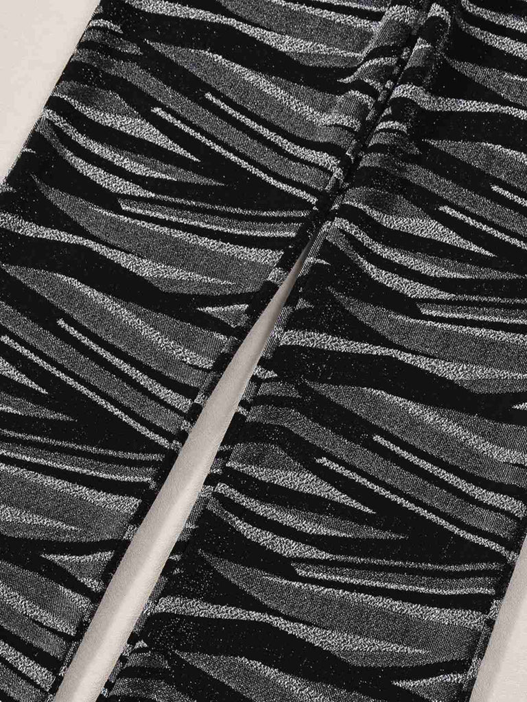 Zebra Print Halter Backless Jumpsuit