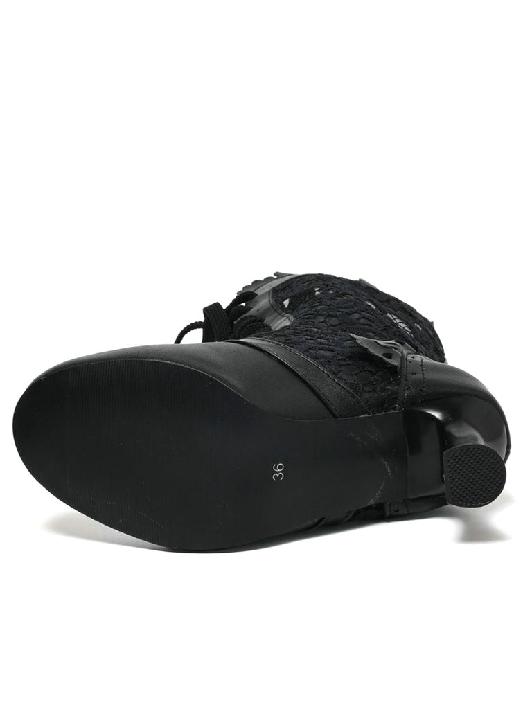 Victorian Style Lace Up Kitten Boots