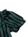 Green 1950s Striped Peter Pan Collar Swing Dress