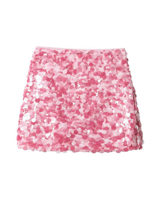 1980s Dot Sequined Mini Skirt