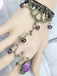 Vintage Gothic Rose Vine Lace Crystal Ring Bracelet