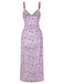 Lavender 1930s Ditsy Floral Bow Slip Nightdress