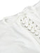 White 1950s Ruffled Lace Hem Cropped Pants