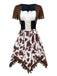 1940s Western Cowgirl Costume Dress With Whip