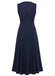 2PCS 1940s Stripe Sleeveless Vest & Midi Skirt