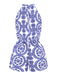 1970s Boho Irregular Print Romper