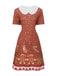 1960s Christmas Gingerbread Man A-Line Dress
