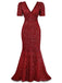 1930s Sequin Bow Maxi Mermaid Dress