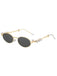 Vintage Oval Frame Diamond Sunglasses