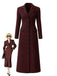 1930s Solid Lapel Button Wool Coat